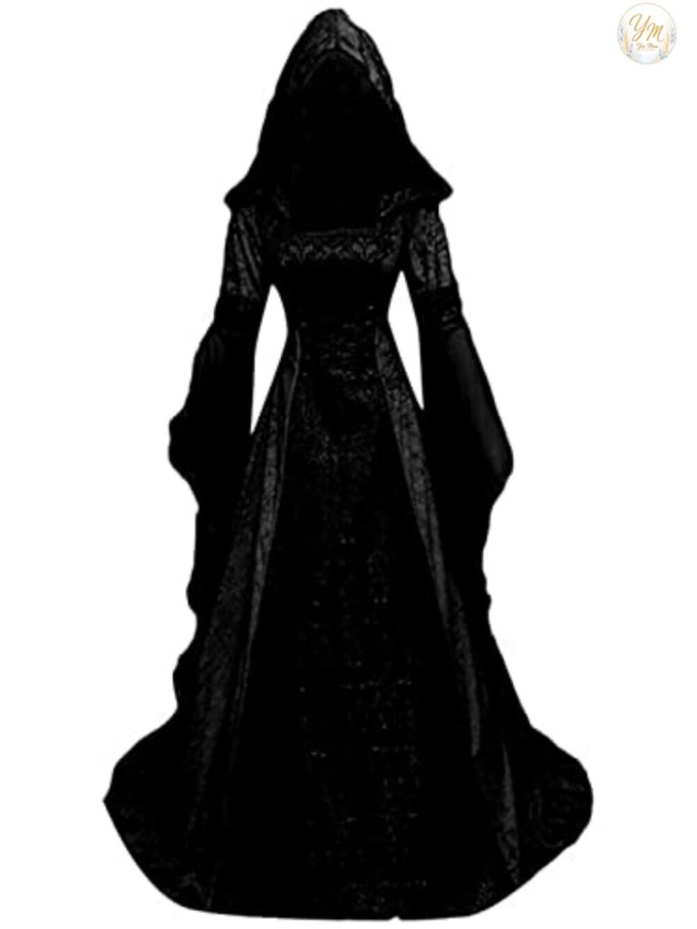 Women's Gothic Hooded Witch Dress Medieval Victorian Halloween Costume